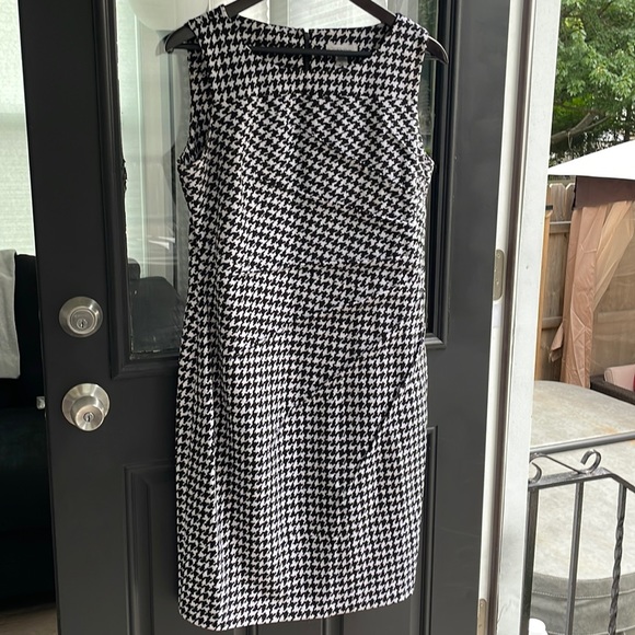 GUC Calvin Klein houndstooth pattern with ruching detail on side size 12 - Picture 1 of 6
